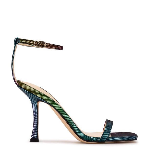 Nine West Yess Ankle Strap Multicolor Heeled Sandals | South Africa 66D12-0H69